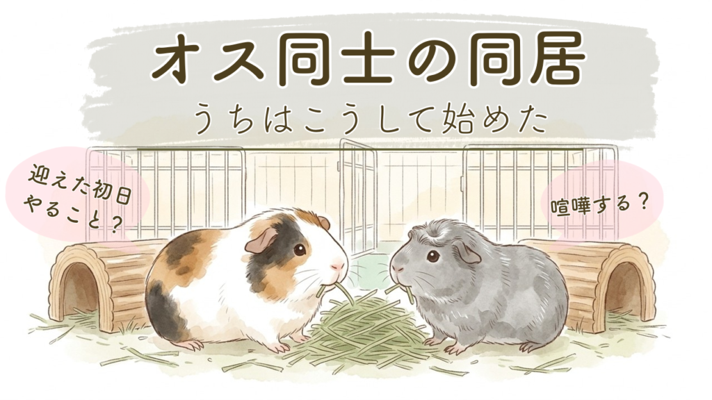 モルモットのオス同士の同居、うちはこうして始めた