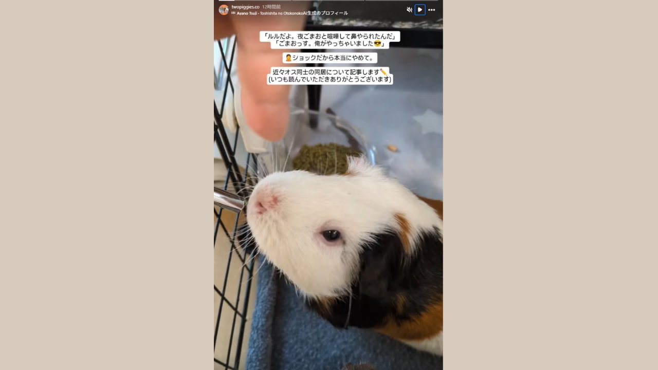 ケンカの翌日のインスタのストーリーズ