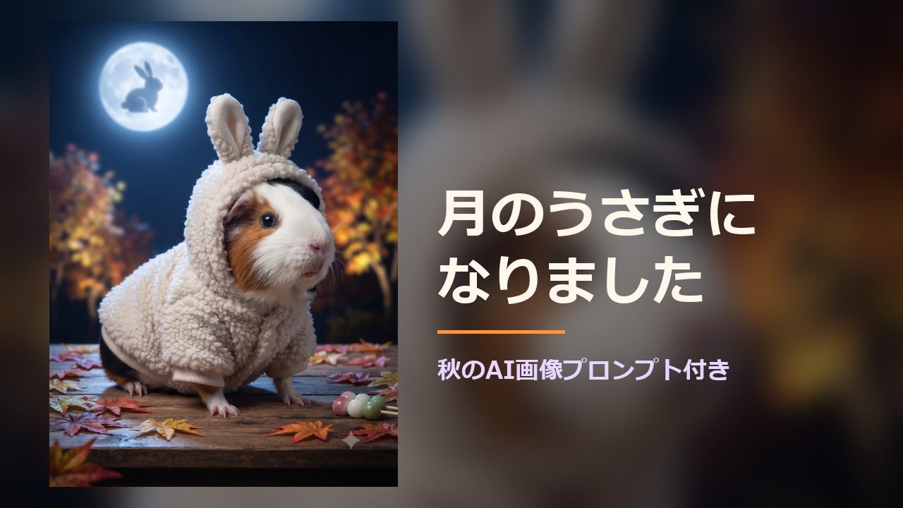 うちのモルモットを、月のうさぎにしました