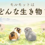 モルモットはどんな生き物？ 草原にならぶルルとごまおのイラスト