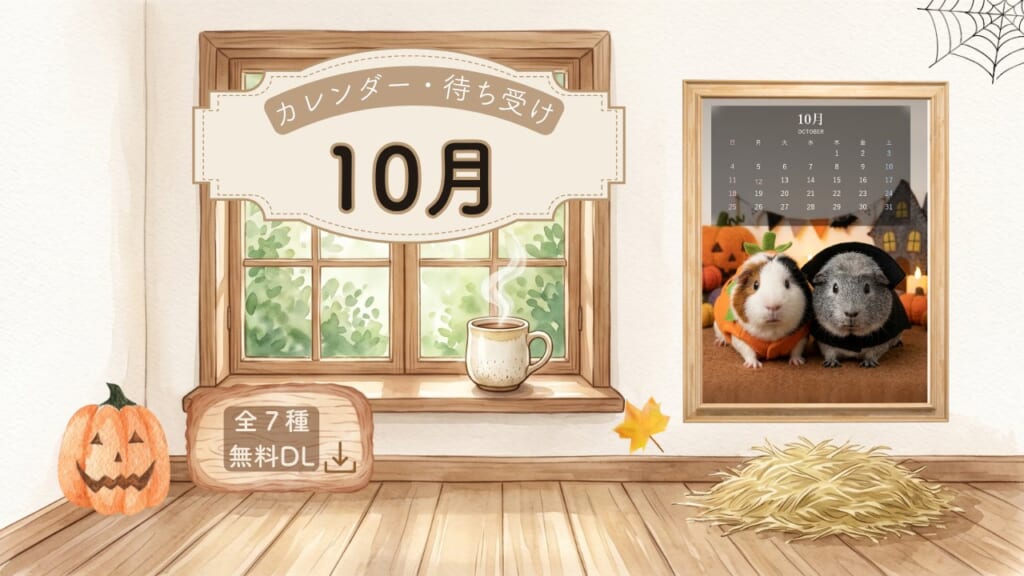 10月のカレンダーと待ち受け（無料）